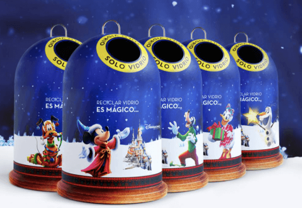 Reciclar vidrio es mágico con los miniglús de Disney